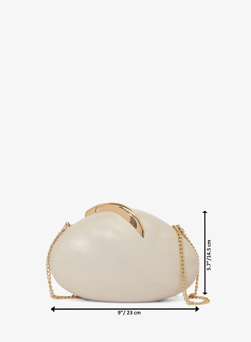 Namshi x White Gold Accent Detailed Clutch for Women | Best Price UAE